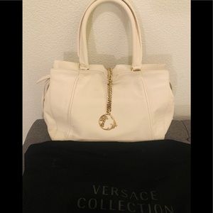 EUC GIANNI VERSACE LIGHT TAN LEATHER BAG